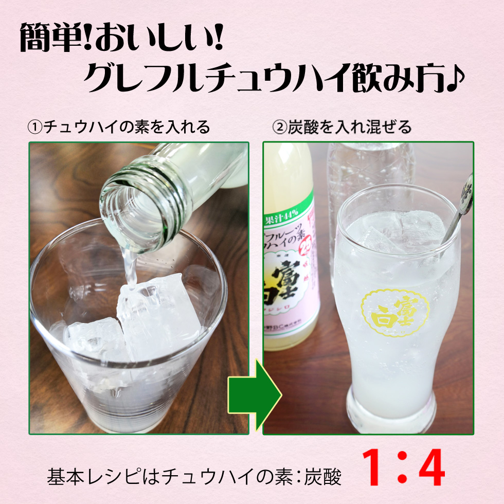 素:炭酸の割合が1:4が基本のレシピ