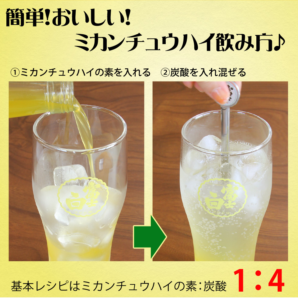 美味しいミカンチュウハイの飲み方。基本のレシピ、割り方をご紹介!