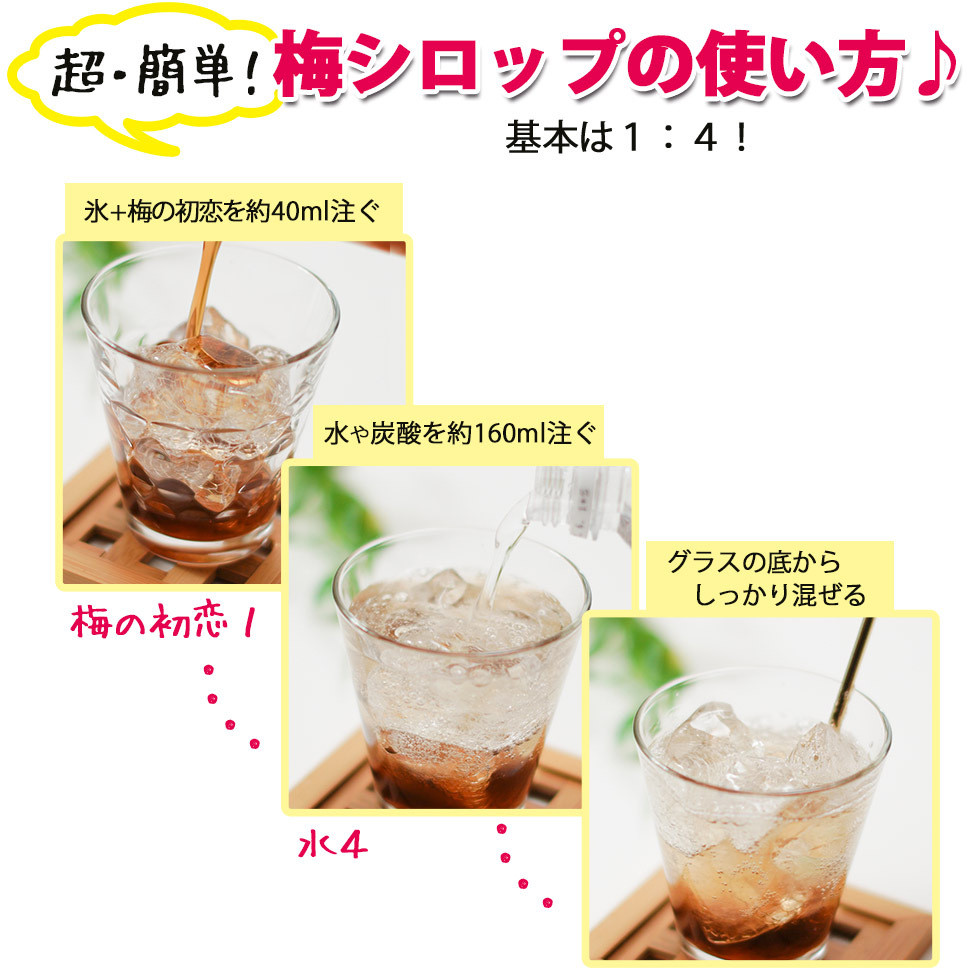 初恋1:水4の割合で割るのが基本の飲み方となります。
